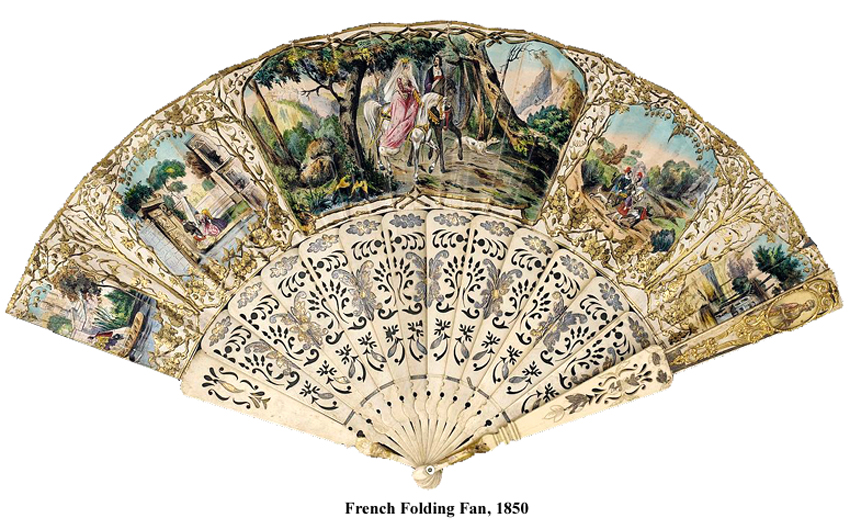 French Folding (pleated) Fan 1850
